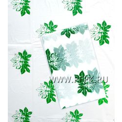 Скатерть 110х220 с рисунком ПНД; Зеленые листья