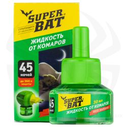 SuperBAT набор фумигатор + жидкость от комаров доп флакон 45 ночей 30мл