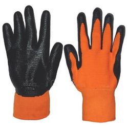 Перчатки Оранжевые с черным двойной облив