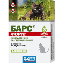 Барс Форте Капли от блох и клещей для кошек 3 дозы (10)